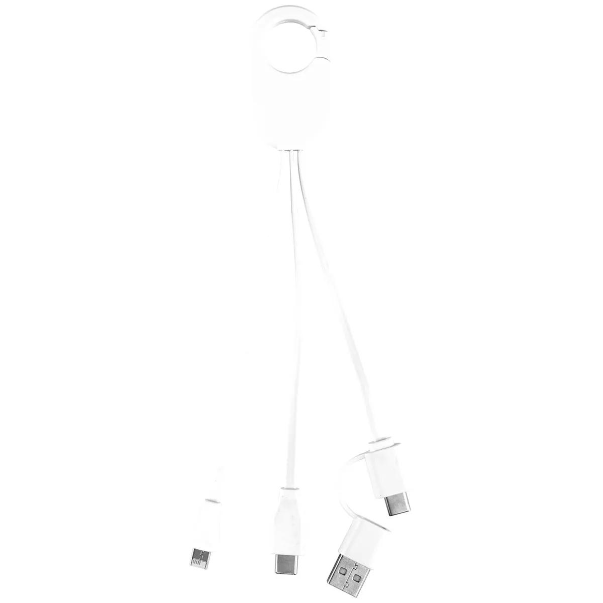 5-in-1 Charging Cable with Carabiner Silicone - 8.5 in - product view 27