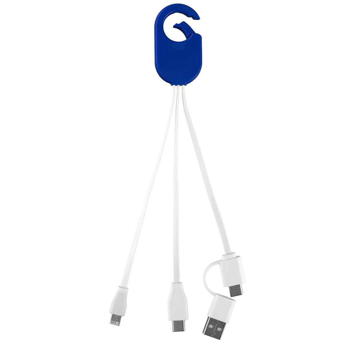 5-in-1 Charging Cable with Carabiner Silicone - 8.5 in - product view 29
