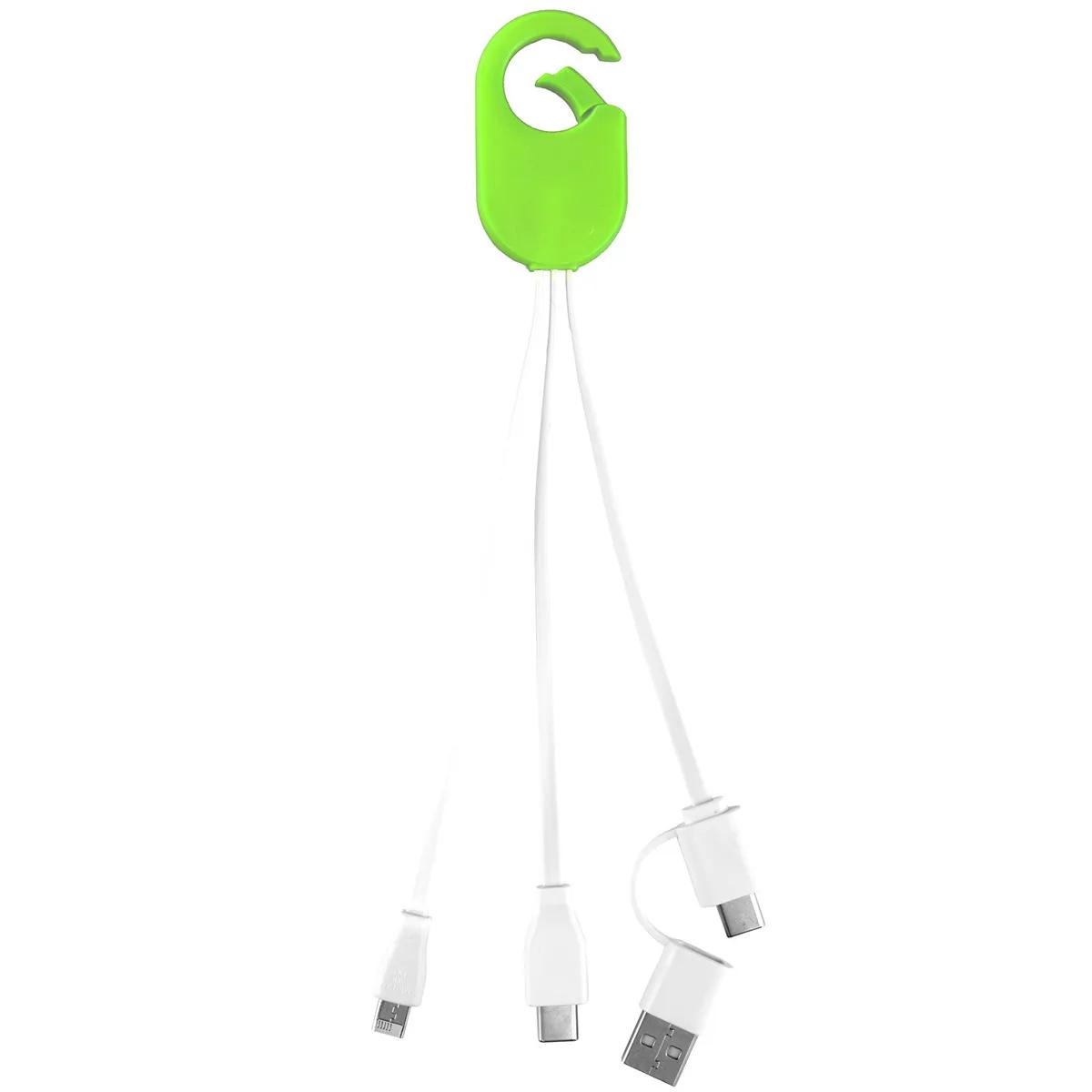 5-in-1 Charging Cable with Carabiner Silicone - 8.5 in - product view 30