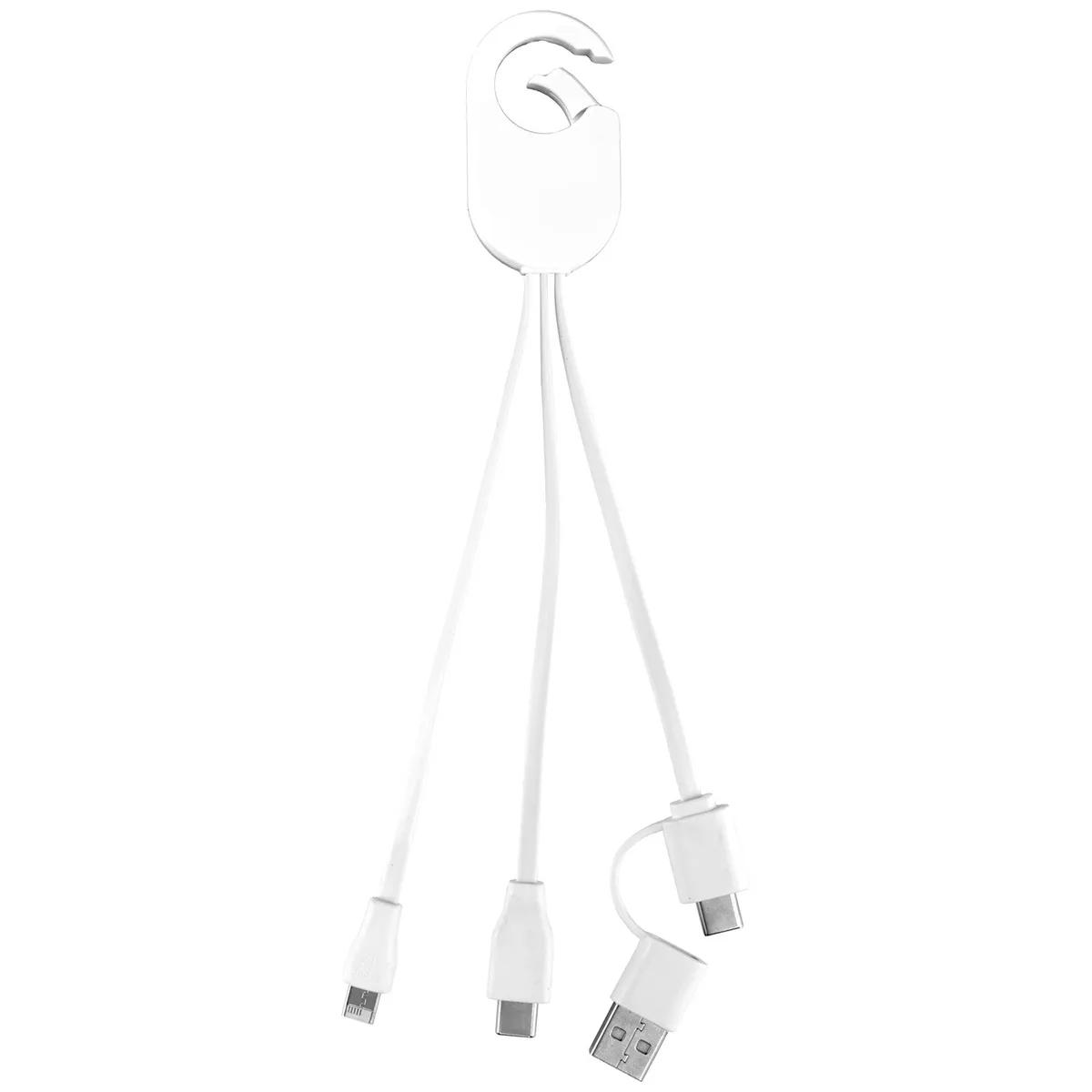 5-in-1 Charging Cable with Carabiner Silicone - 8.5 in - product view 31