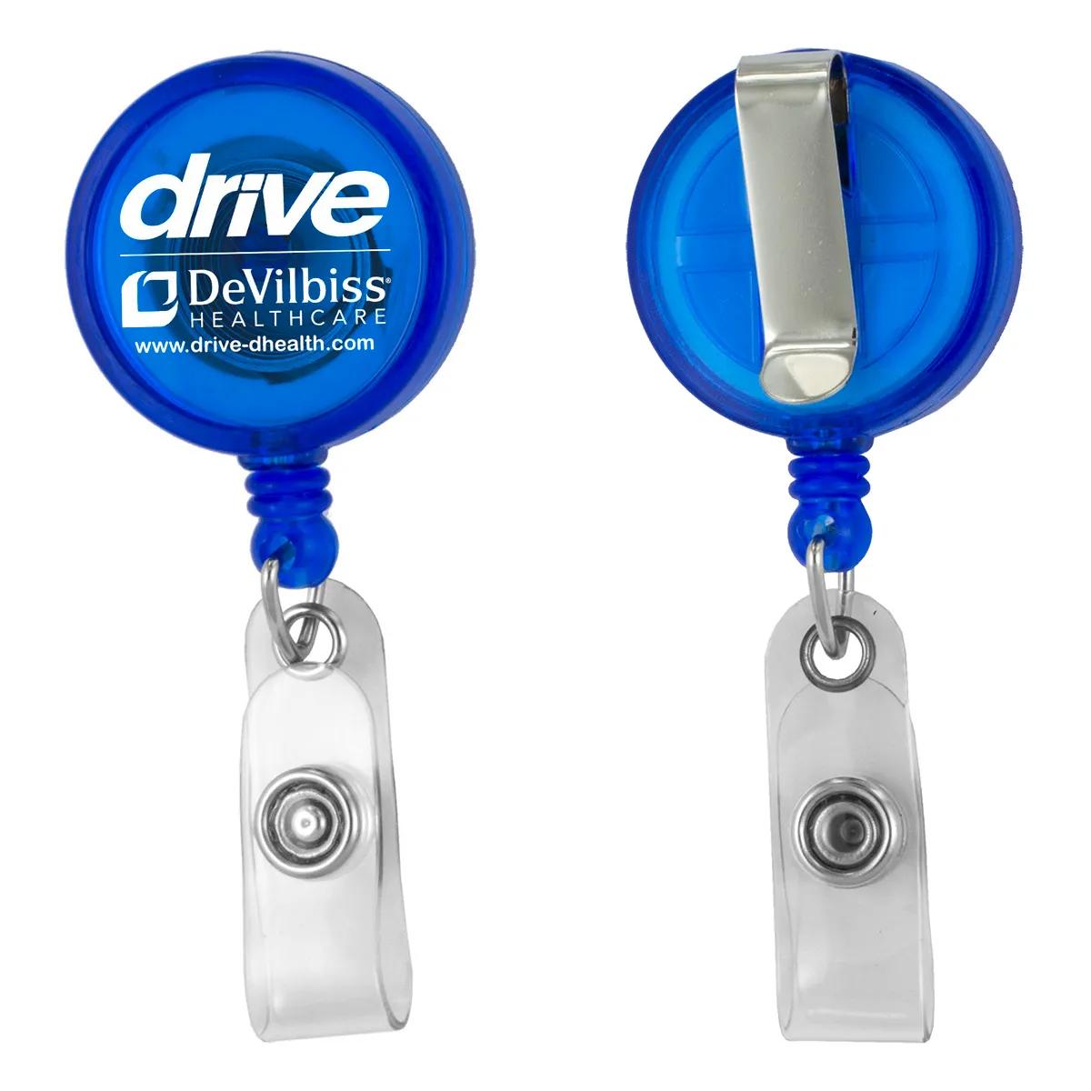 Retractable Badge Reel 30 Inch Cord ABS Plastic - 1.25 in Round - product view 2