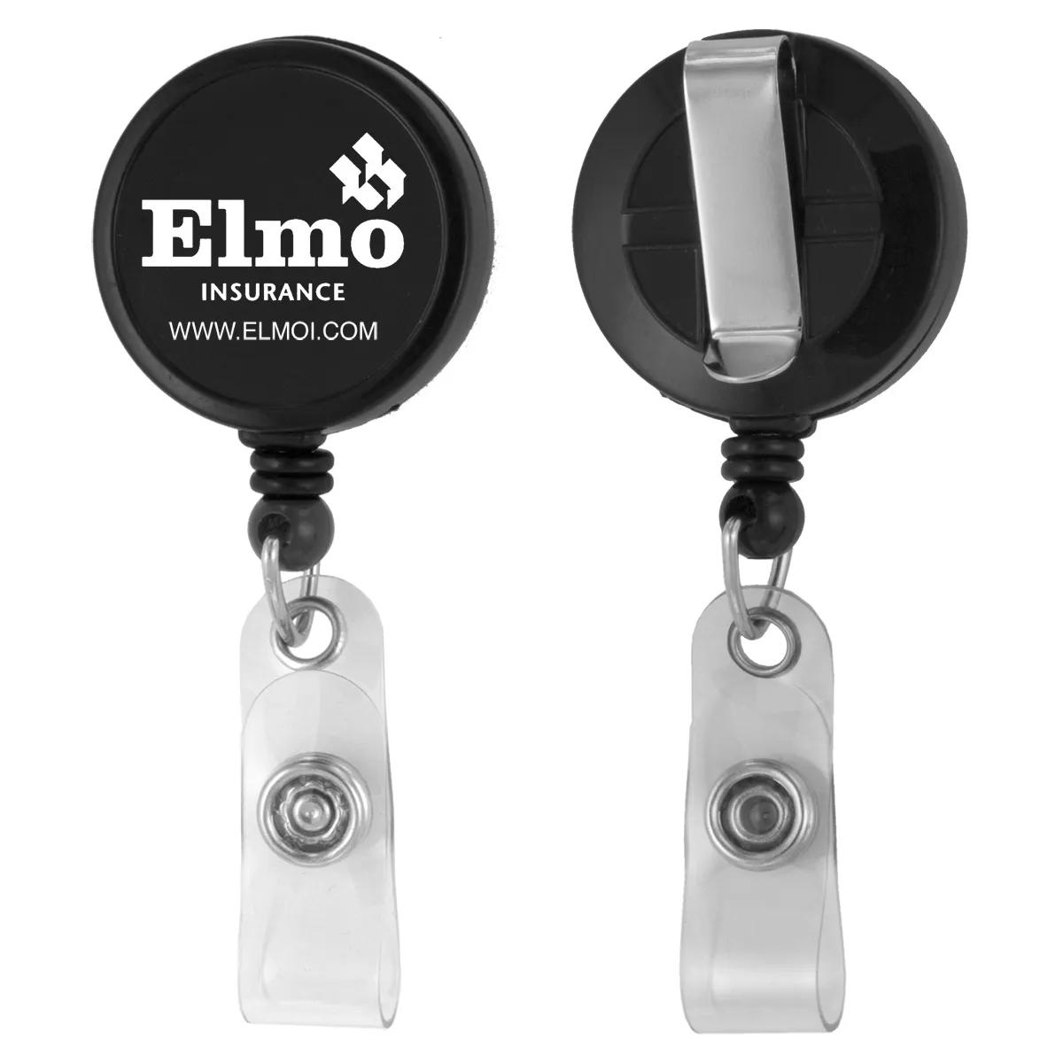 Retractable Badge Reel 30 Inch Cord ABS Plastic - 1.25 in Round - product view 3