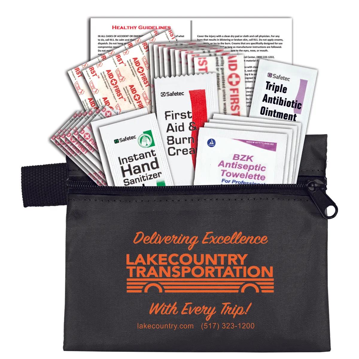 First Aid Kit Zippered Pouch 27 Piece - 5 x 4.25 in - product view 2