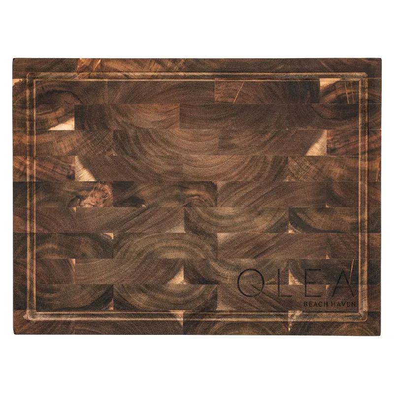End Grain Acacia Cutting Board with Juice Groove - 16 x 12 in - product view 4