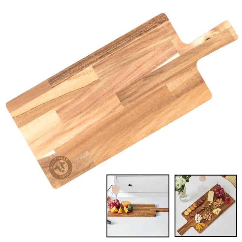 Mixed Grain Acacia Cutting Board Butcher Block - 19.75 x 8.25 in