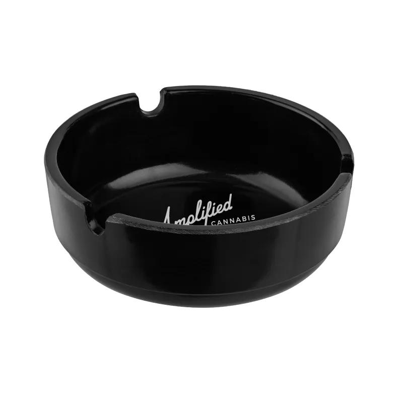 Durable Plastic Heatproof Ashtray w/3 Grooves - product view 1