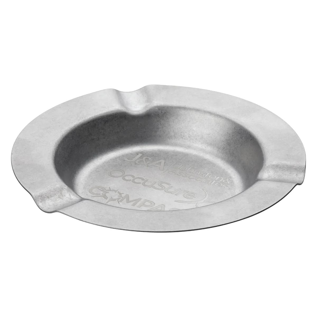 Vintage Pewter Finish Ashtray Stainless Steel - 4.5 in Dia - product view 4