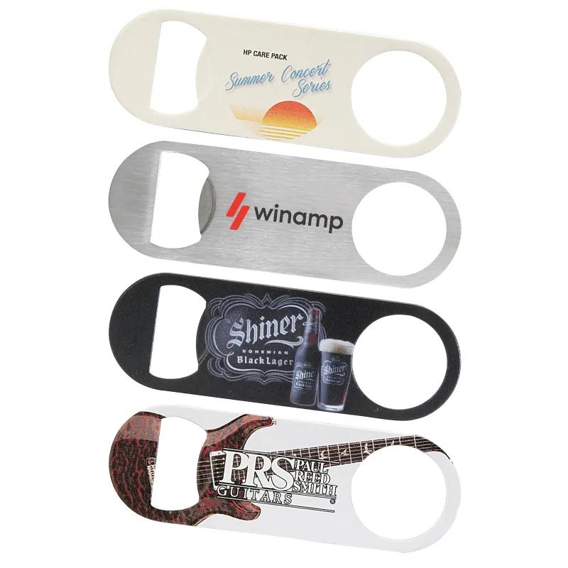 Paddle Style Bottle Opener Stainless Steel - 4.75 x 1.56 in