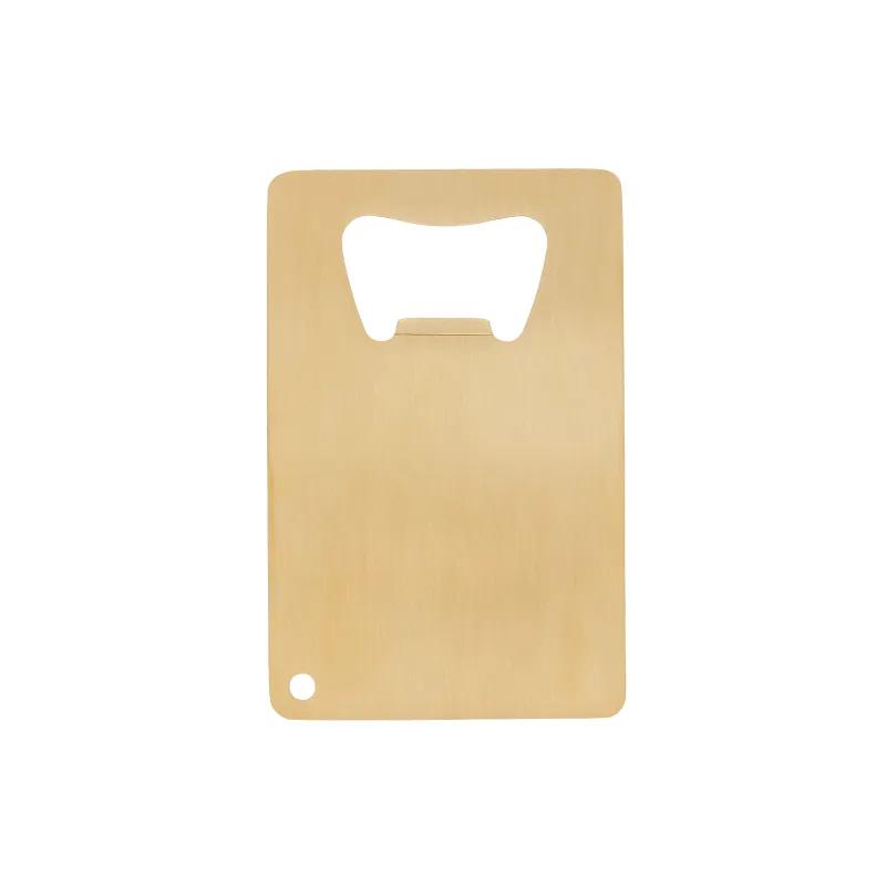Credit Card Bottle Opener Brushed Gold - 3.375 x 2.125 in - product view 2