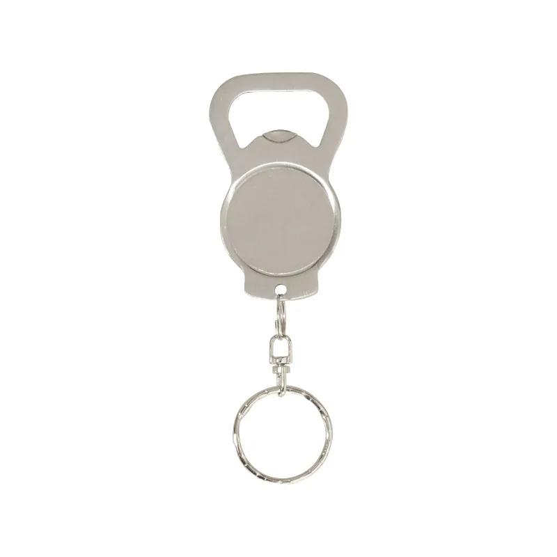 Bottle Opener Keyring Stainless Steel - 2.5 x 1.5 in - product view 2