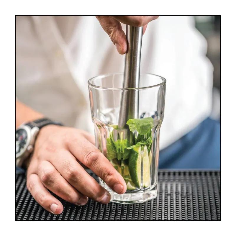 Cocktail Muddler Brushed Stainless Steel - 8 x 1 in - product view 3