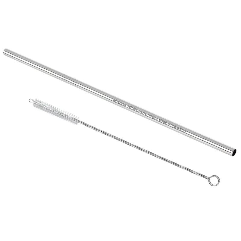 Stainless Steel Straw with Pipe Cleaner Brush - product view 1