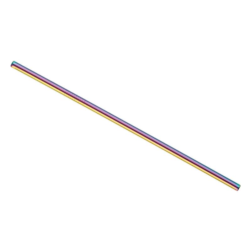 Colored Stainless Steel Straw with Brush - 8.5 x 0.25 in - product view 2