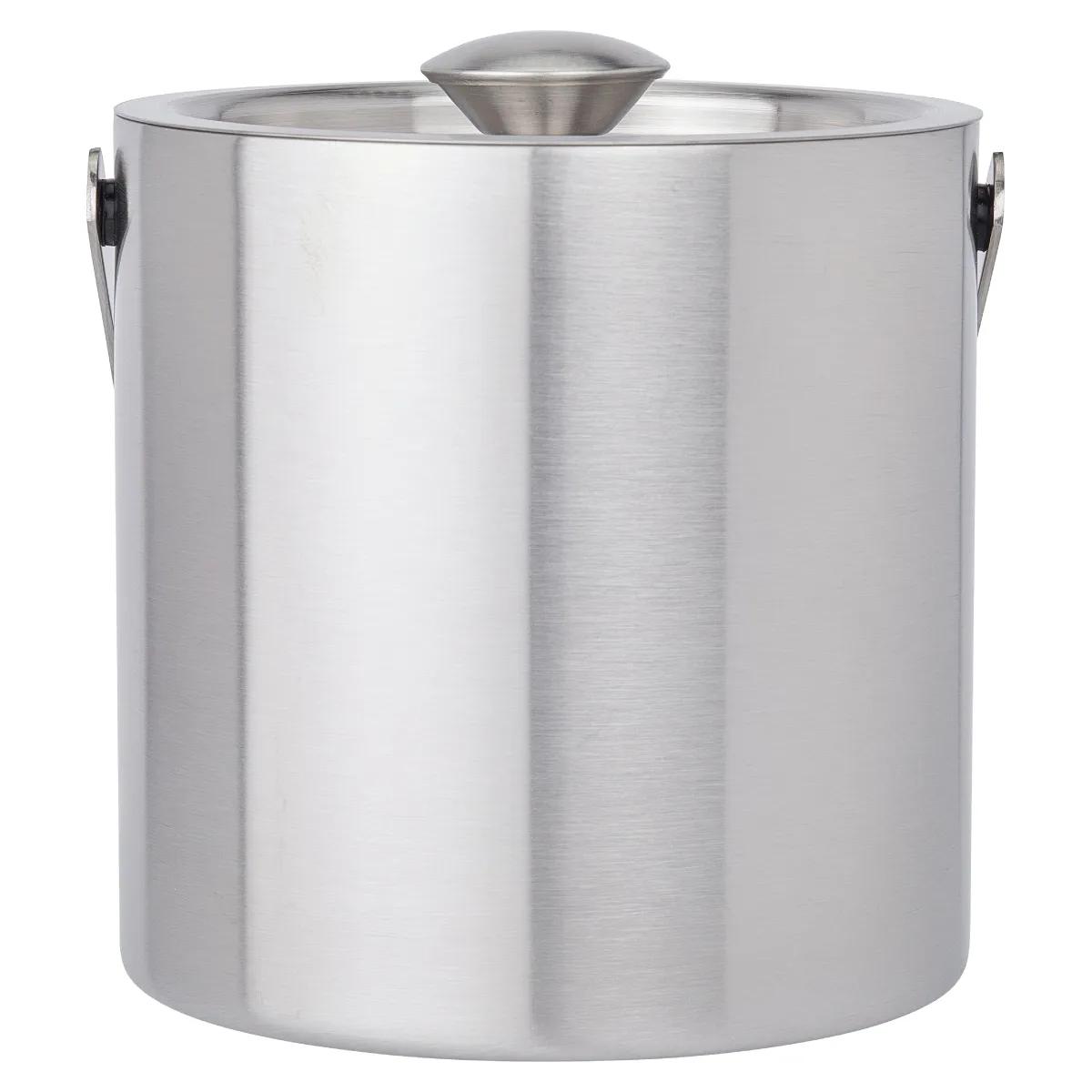 Double Wall Ice Bucket with Tongs Steel - 1.3 L - product view 2