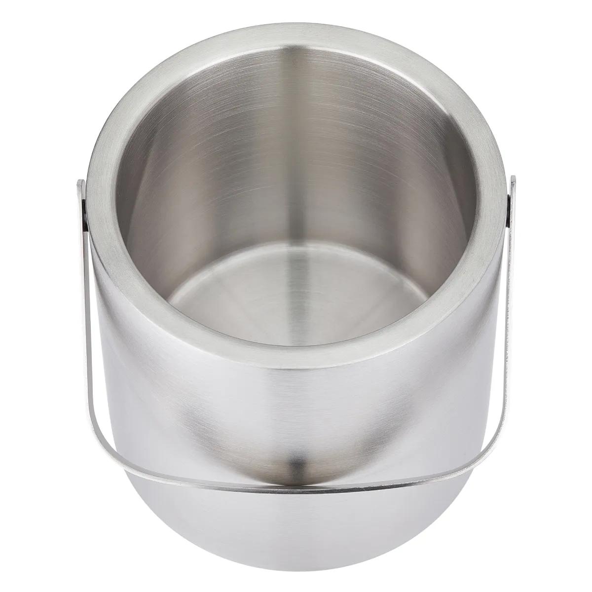 Double Wall Ice Bucket with Tongs Steel - 1.3 L - product view 3