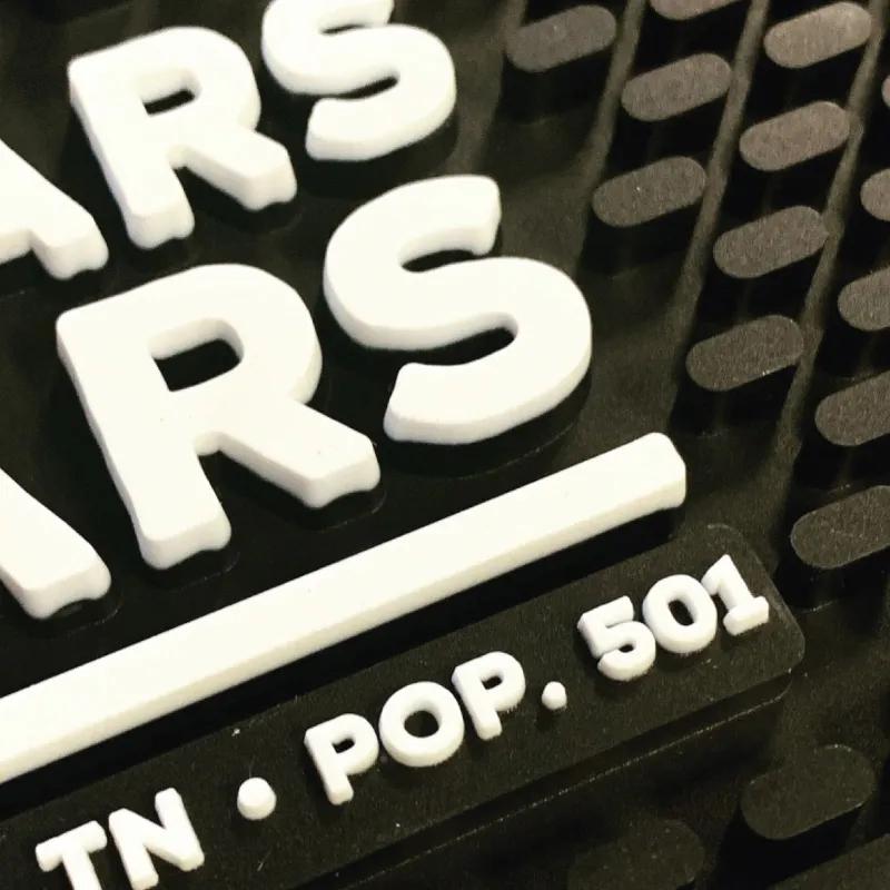 Custom Molded Bar Rail Mat Heavy Duty PVC - 3.5 x 25 in - product view 2