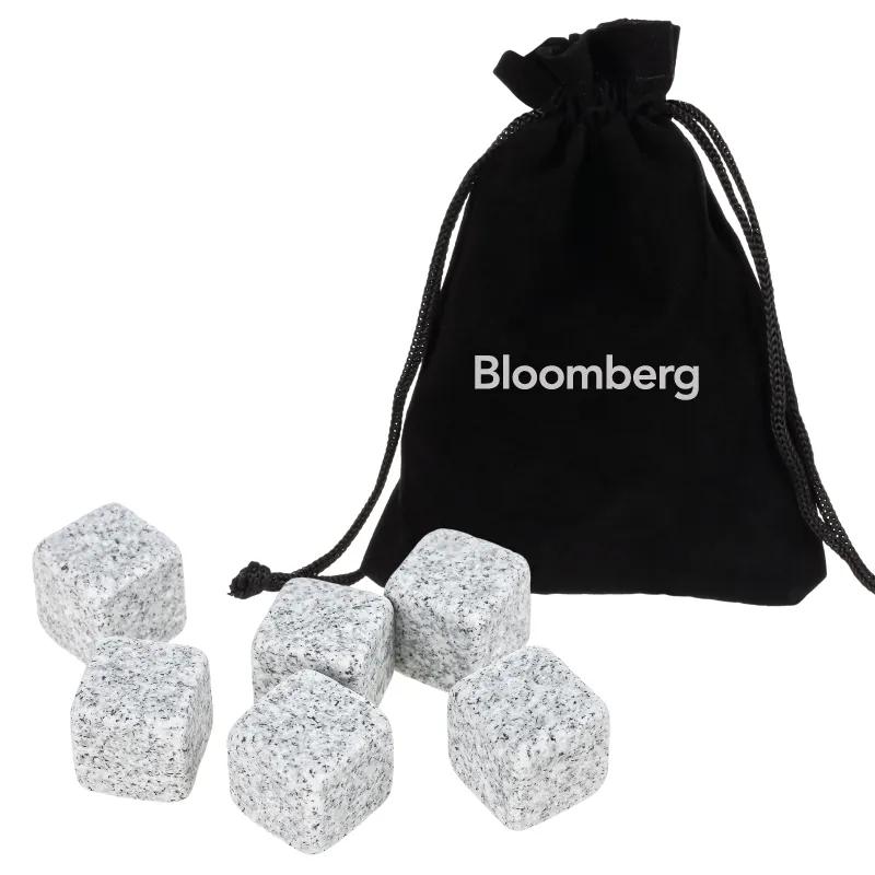 Marble Whiskey Stone Set Food Safe Chilling Cubes - 4.75 x 3.5 in (6 Pack)