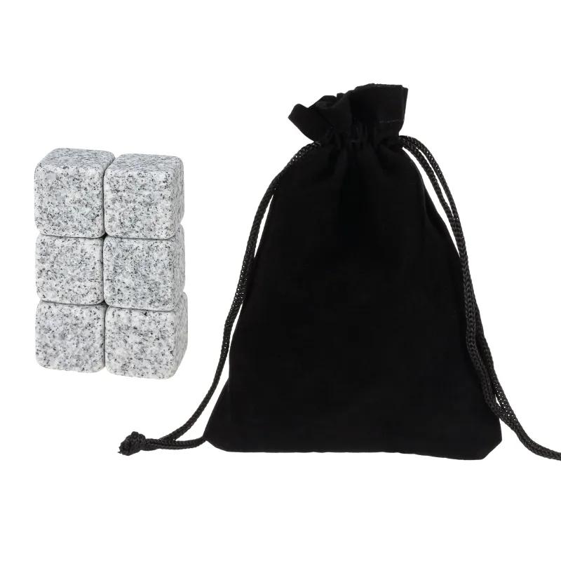 Marble Whiskey Stone Set Food Safe Chilling Cubes - 4.75 x 3.5 in (6 Pack) - product view 2