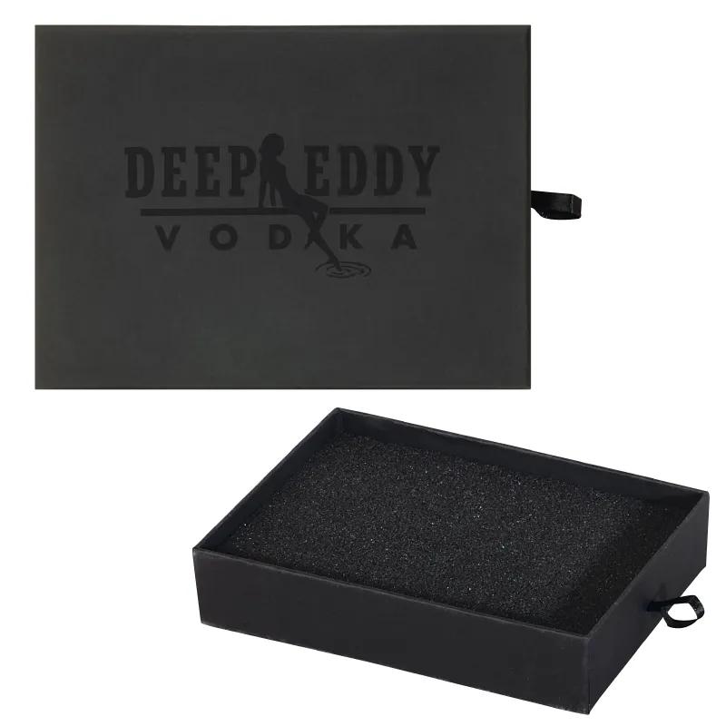 Small Rigid Cardboard Gift Box Matte Black Foam Padding - 6.88 x 5.25 in