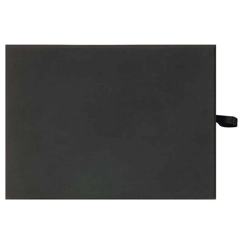 Small Rigid Cardboard Gift Box Matte Black Foam Padding - 6.88 x 5.25 in - product view 2