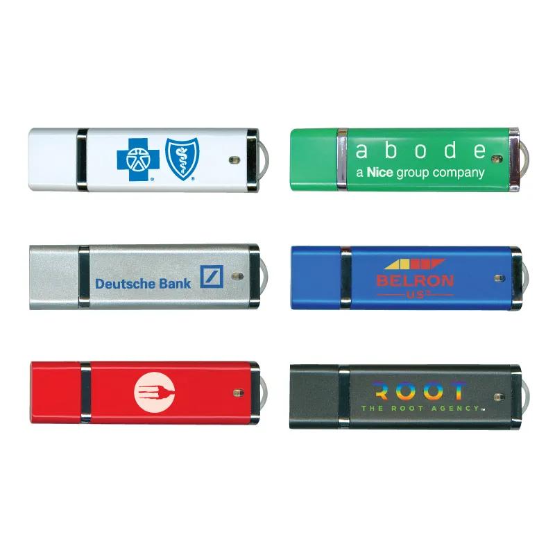 Custom USB Flash Drive Rectangular Plastic Cap - 2GB