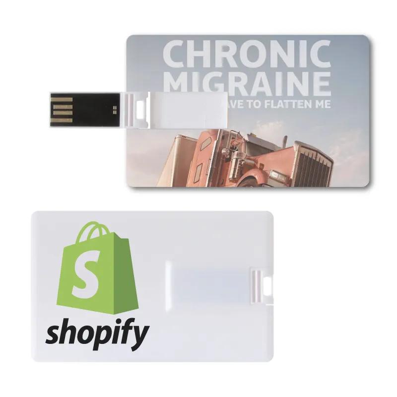 Custom USB Flash Drive Credit Card Swivel Connector - 2GB