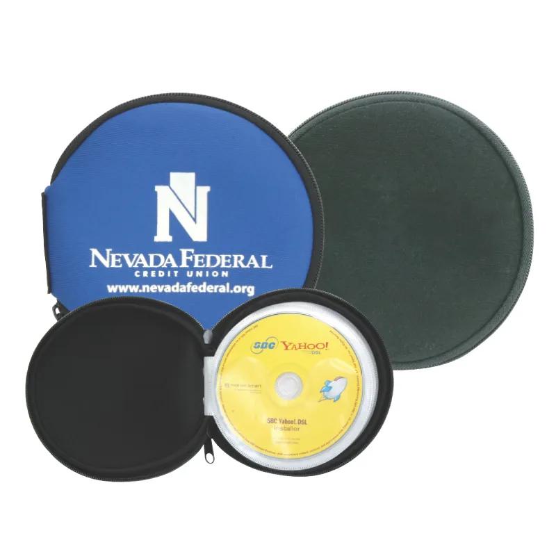Neoprene Cover 12 Disc DVD CD Holder - promotional product with custom logo