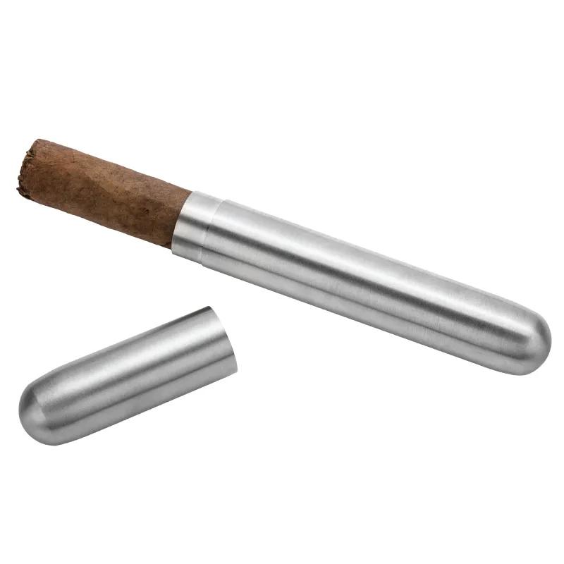 Cigar Tube Stainless Steel Travel Case 48 Gauge - 6.9 in - product view 3
