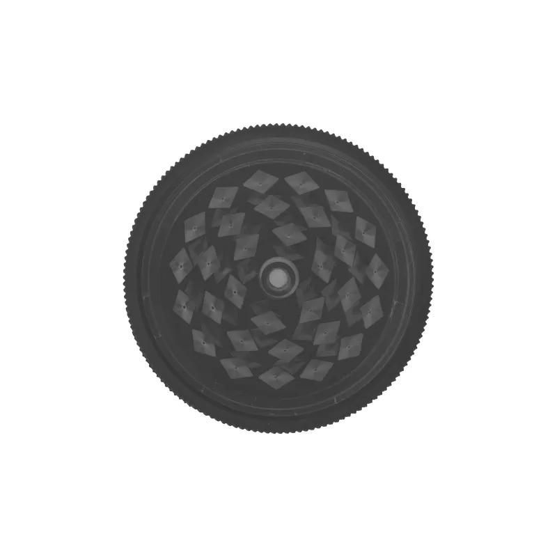 Herb Grinder Plastic 2 Piece Magnetized Lid - 2.25 in Dia - product view 2