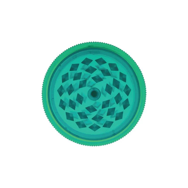 Herb Grinder Plastic 2 Piece Magnetized Lid - 2.25 in Dia - product view 4