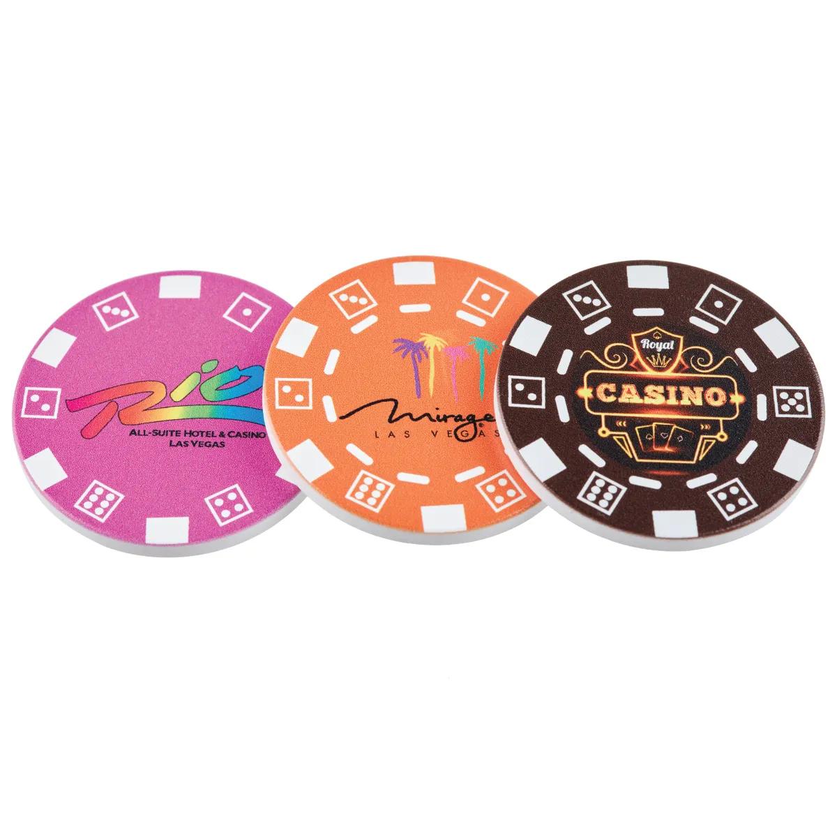 Poker Chip Token Ceramic Weighted Casino Style - 1.5 in - product view 3