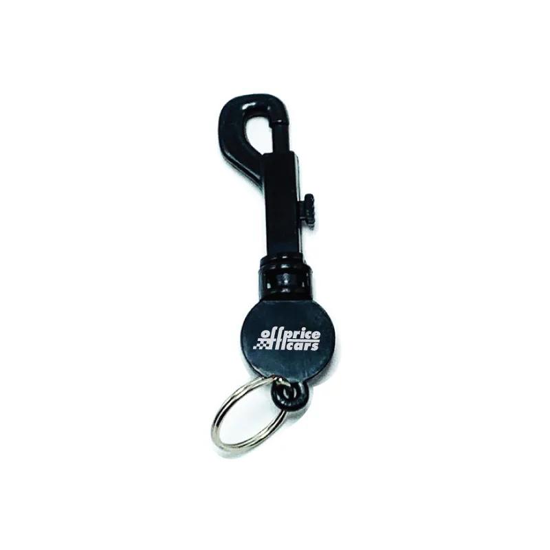 Custom Keychains P-Clip Split Ring Large Logo - 3.5 x 1 in