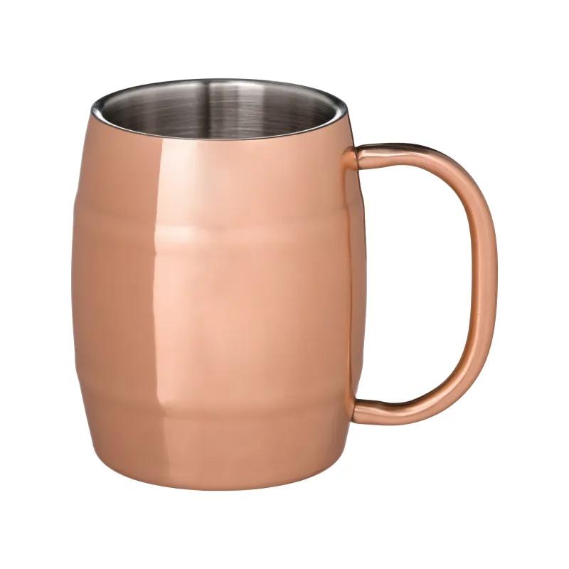Barrel Moscow Mule Mug Copper Plated Steel - 14 oz - product view 2