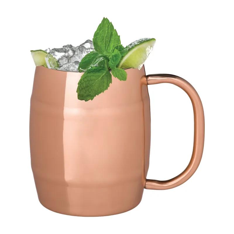 Barrel Moscow Mule Mug Copper Plated Steel - 14 oz - product view 3