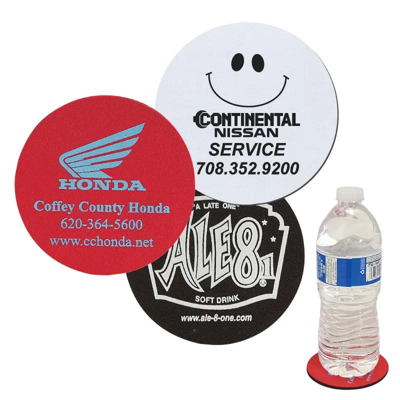 Round Soft Rubber & Jersey Skid Resistant Neoprene Coaster - product view 1