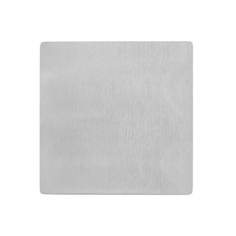 Stainless Steel Coaster Square Brushed Cork Base - 3.4 in - product view 2