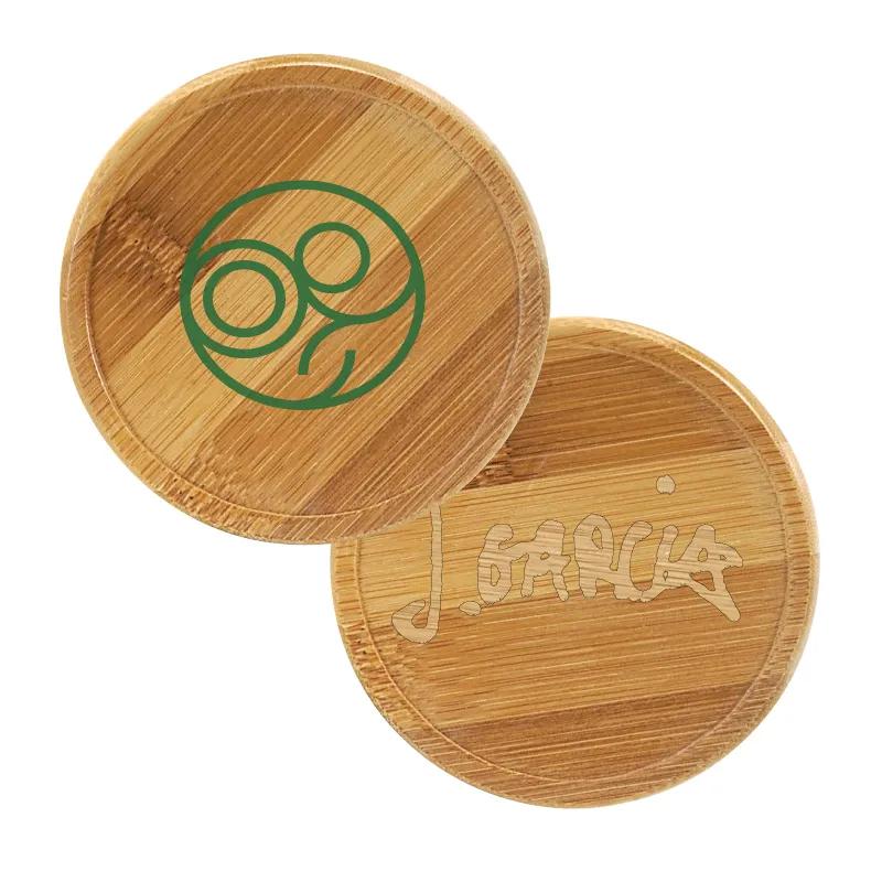 Bamboo Coaster Round Lacquer Coated Sustainable - 3.25 in