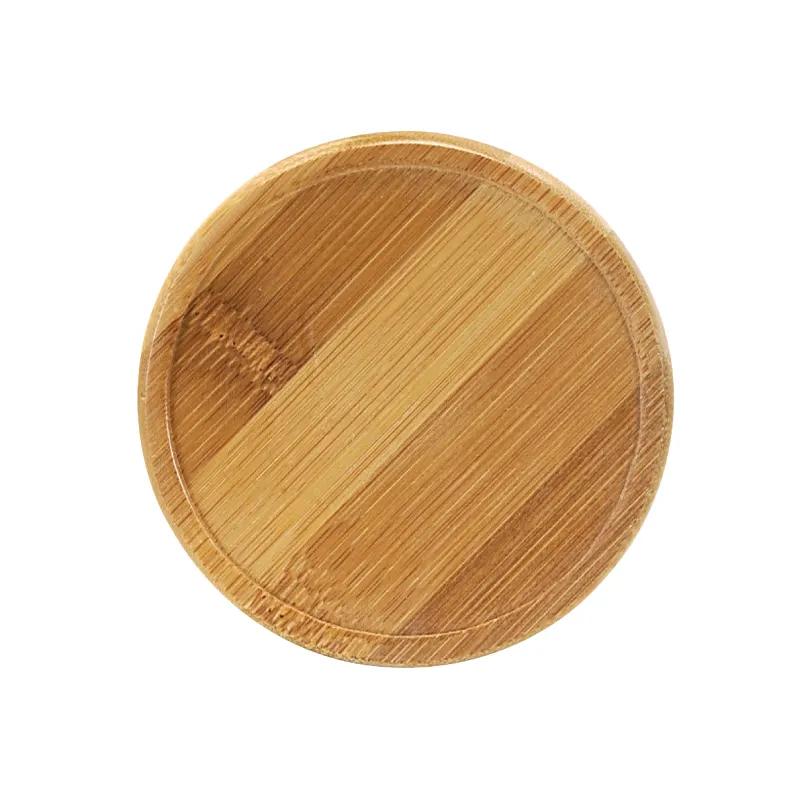 Bamboo Coaster Round Lacquer Coated Sustainable - 3.25 in - product view 2