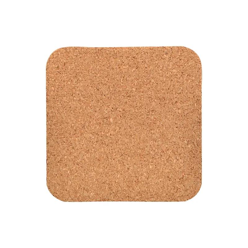Square Cork Coaster Natural Finish - 3.5 x 3.5 in - product view 2