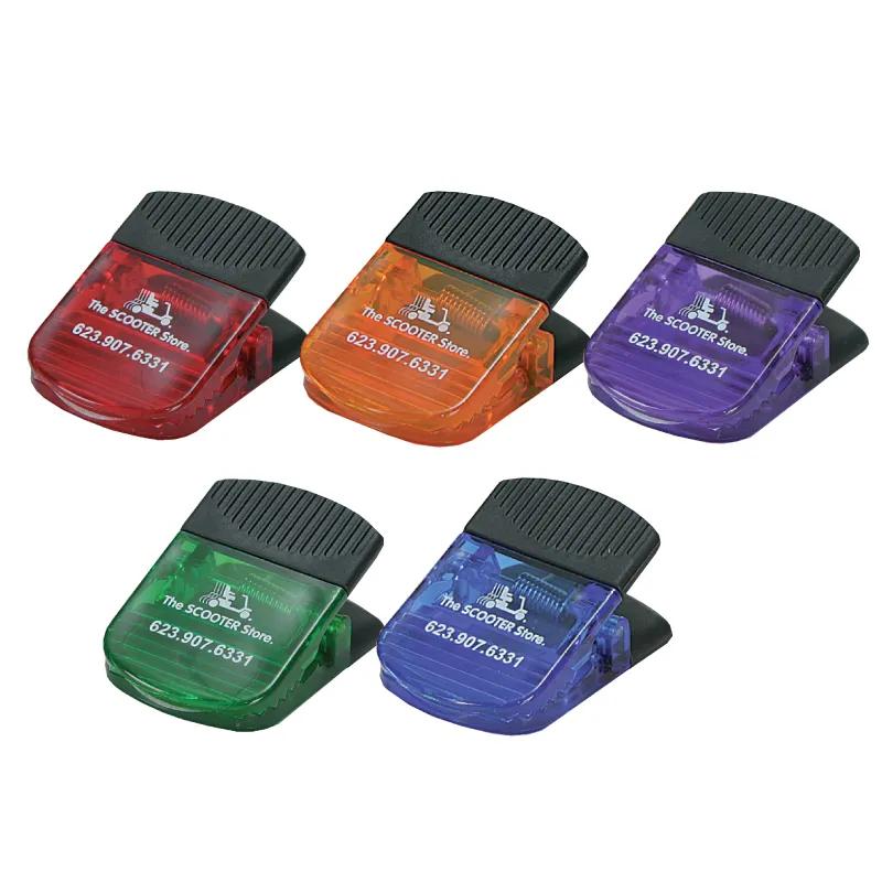 Jumbo Magnetic Memo Clip Spring Loaded Rubber Grip - 3 x 2 in