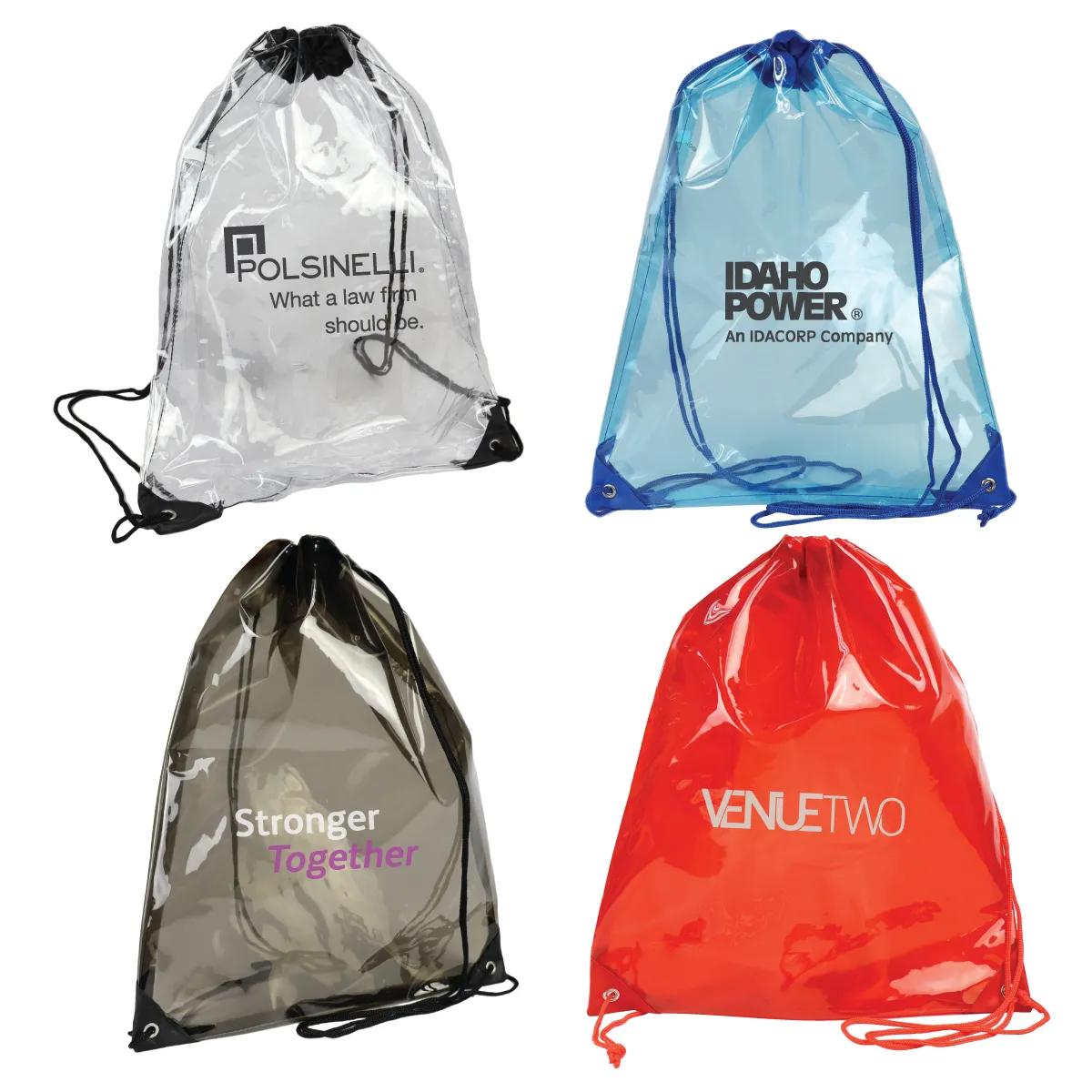 Clear Festival Drawstring Bag TPU Stadium Approved - 14 x 18 in