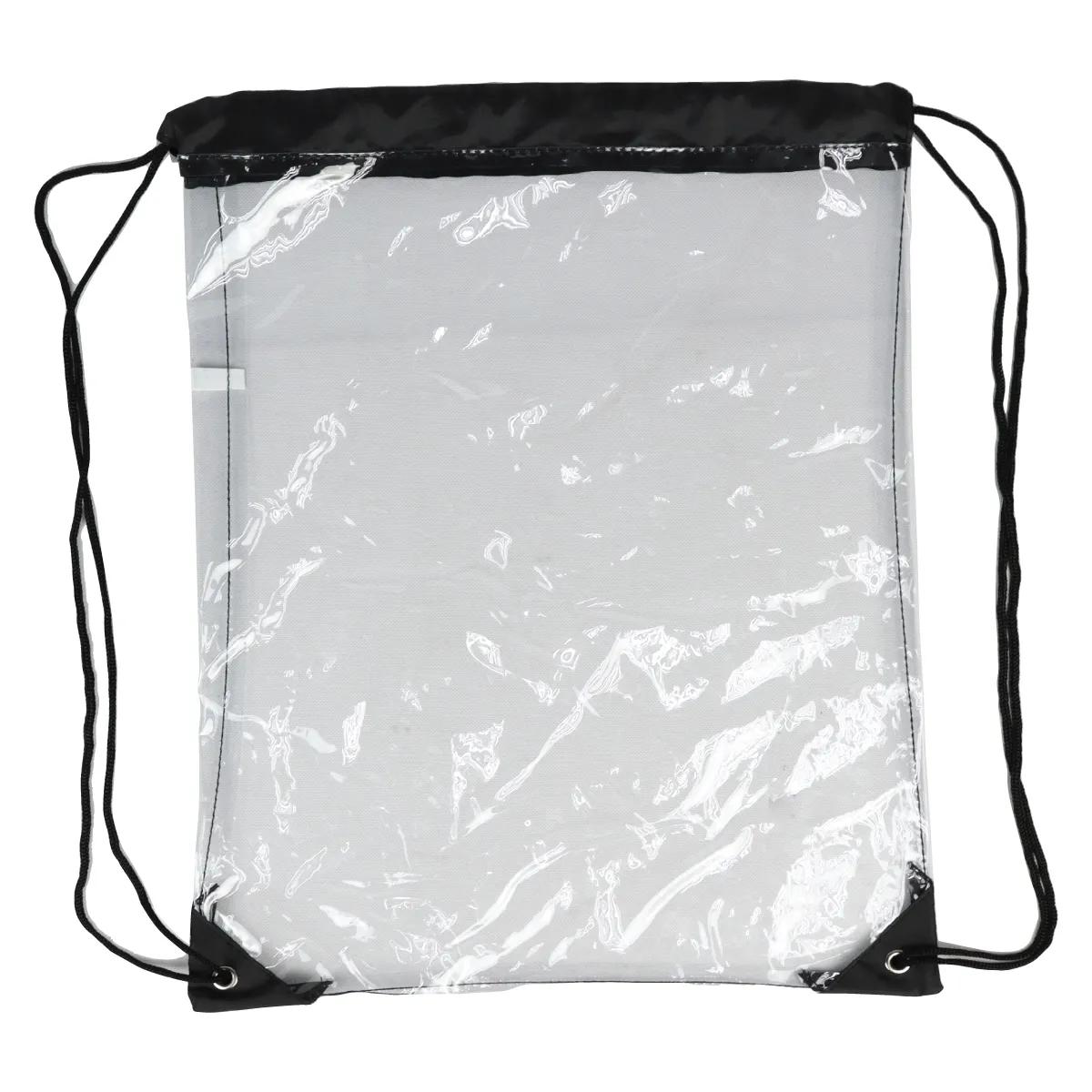 Clear Festival Drawstring Bag TPU Stadium Approved - 14 x 18 in - product view 2