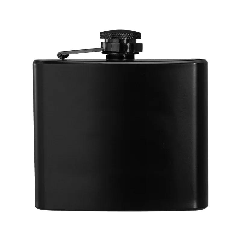 Stainless Steel Hip Flask Hinged Cap Laser Engraved - 5 oz - product view 4