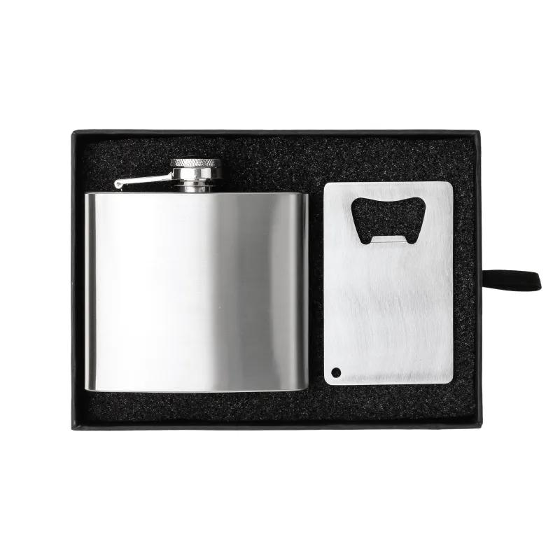 Flask Bottle Opener Gift Set Stainless Steel - 5 oz - product view 3