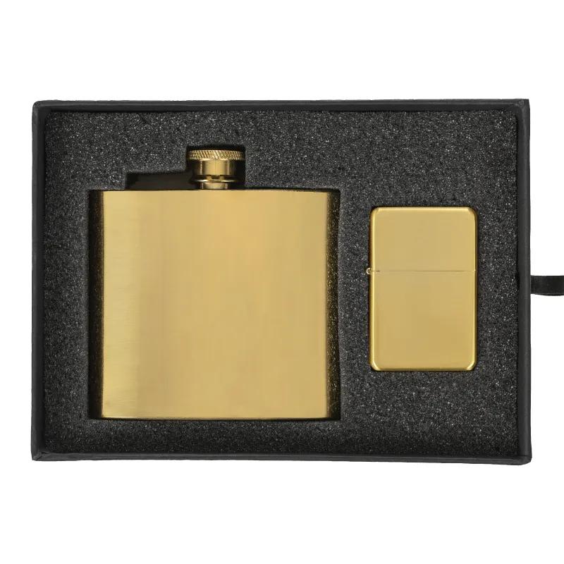 Flask Oil Lighter Gift Set Deluxe Stainless - 5 oz - product view 4
