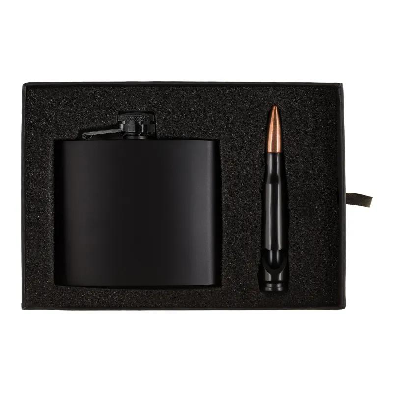 Tactical Flask Bullet Opener Gift Set Stainless - 5 oz - product view 2
