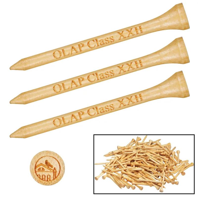 Bamboo Golf Tee Laser Engraved Eco-Friendly - 2.75 in
