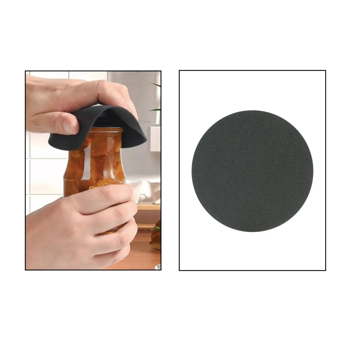 Round Microfiber Jar Opener Rubber Grip Sublimation - 5 in Dia - product view 3