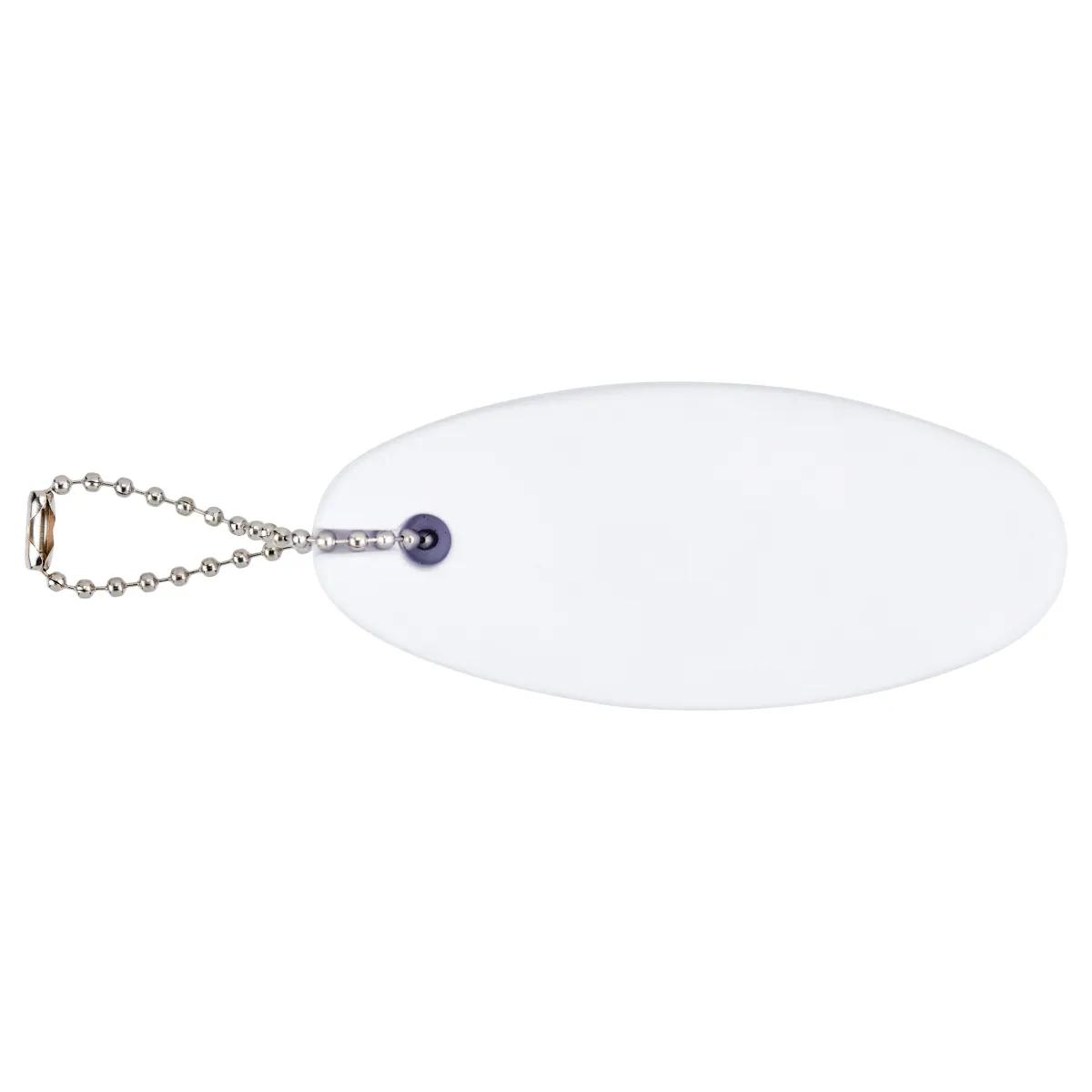 Oval Floating Keychain Soft Foam Water Safe Beaded - 3.25 x 1.5 in - product view 2