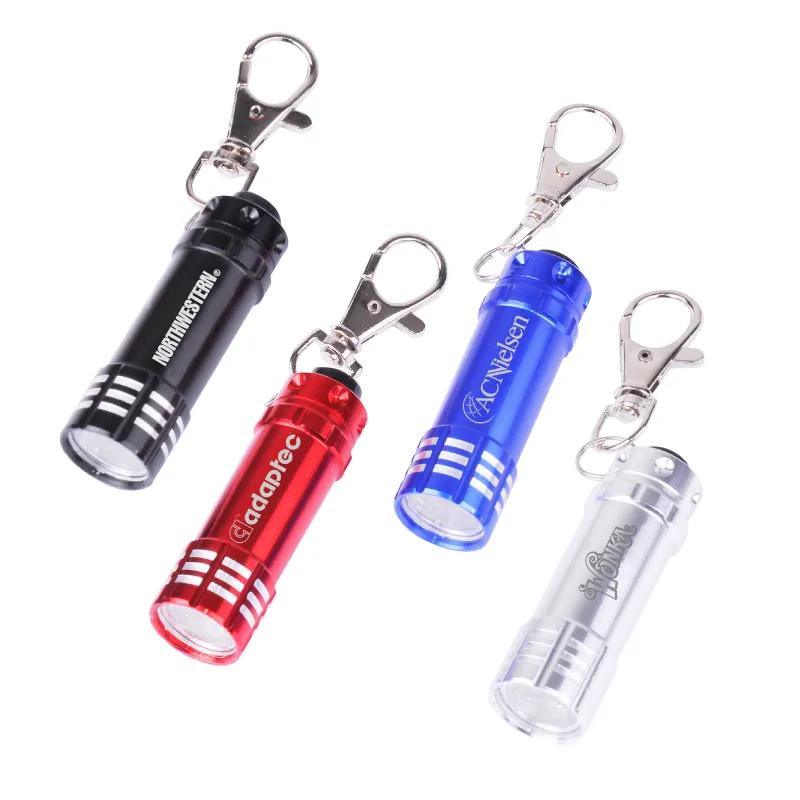 Mini LED Torch Keychain Aluminum 3-Light - 2.1 x 0.6 in